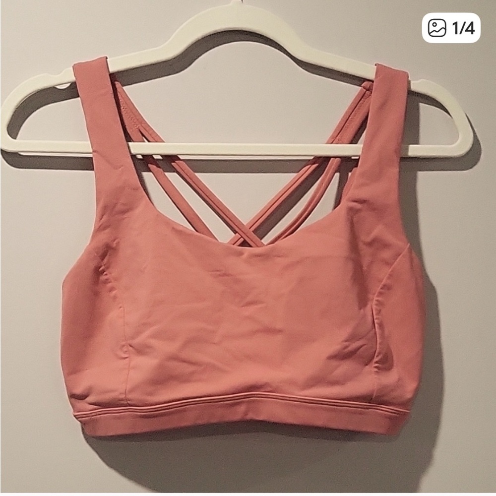 Lululemon Pink Strappy Sports Bra